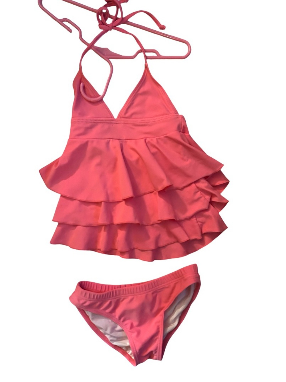Kids Ruffle Tankini Swimsuit - Pink size 150 ( US equivalent 10/12)